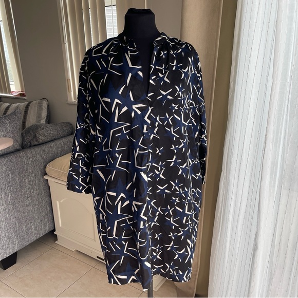 Paul & Joe Silk Black Stars Tunic Dress 38 / 6 US - Picture 1 of 5
